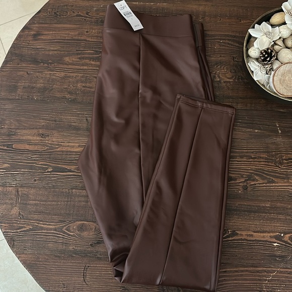 Loft Faux Leather Pants - Picture 2 of 7